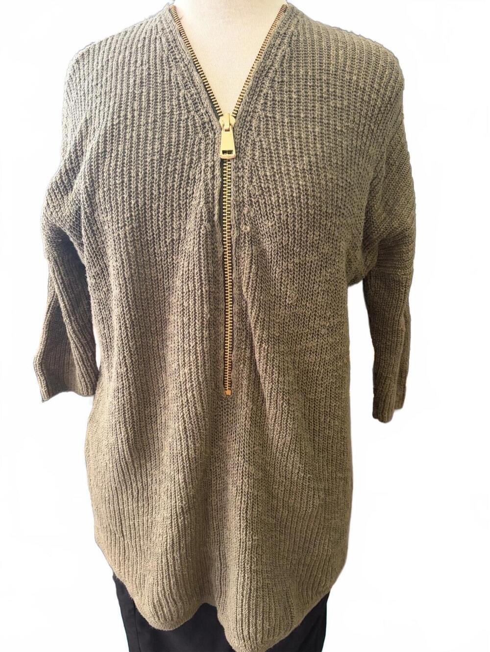 Express Women's Olive Green Knit Shrug Sweater Small